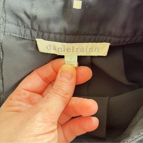 Anthropologie Daniel Rainn Black White Square Pattern Full A-Line Skirt - Picture 3 of 7